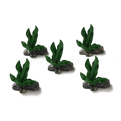 Marine Life Resin Ornaments, for Home Office Desktop Decoration, Seagrass, 40x18x44.5mm(RESI-A033-02G)