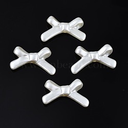 Acrylic Imitation Pearl Beads, High Luster, Bowknot, Creamy White, 20.5x32.5x6mm, Hole: 1.8mm, about 390pcs/500g(OACR-N134-013)