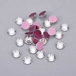 Glass Rhinestone Cabochons, Grade AA, Flat Back & Faceted, Half Round, Crystal, SS20, 4.6~4.8mm, about 1440pcs/bag(RGLA-A019-SS20-A001)