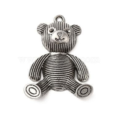 Antique Silver Bear Alloy Pendants