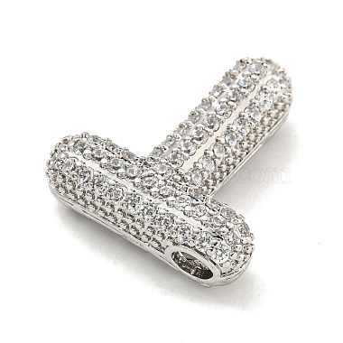 Platinum Plated Brass Micro Pave Cubic Zirconia Pendants(KK-L073-001P-T)-2