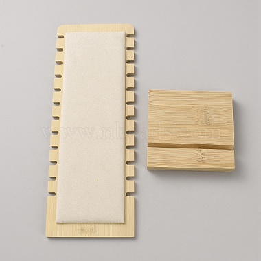 Bamboo Necklace Organizer Display Stands(NDIS-WH0009-21A)-2