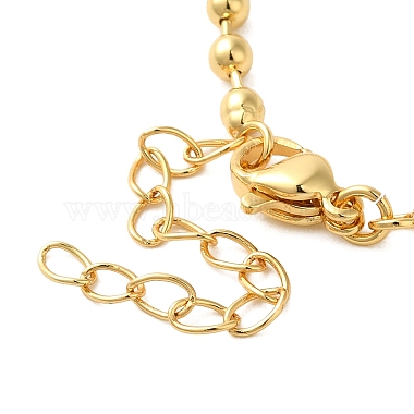 Real 18K Gold Plated Brass Pave Shell Ball Chain Locket Pendant Necklaces for Women(NJEW-K381-02C-G)-3