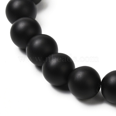 Round Natural Mixed Stone Beads Stretch Bracelet(BJEW-JB06879)-5