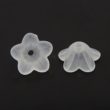 13mm Clear Flower Acrylic Beads