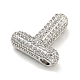 Platinum Plated Brass Micro Pave Cubic Zirconia Pendants(KK-L073-001P-T)-2