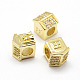 Brass Micro Pave Grade AAA Cubic Zirconia European Beads(KK-P126-18G-NR)-1