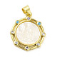 Rack Plating Brass Micro Pave Cubic Zirconia Pendants(KK-Q784-34G)-1