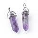 Natural Amethyst Double Terminated Pointed Pendants(G-S240-10)-1