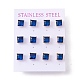 6 Pairs Tiny Cubic Zirconia Square Stud Earrings(EJEW-G291-01B-M)-1