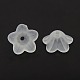 Chunky White Transparent Frosted Flower Acrylic Beads(X-PL560)-1