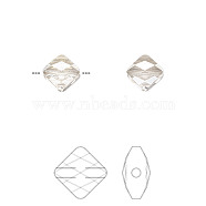 Austrian Crystal Beads, 5054, Crystal Passions, Faceted Mini Rhombus, 001SSHA_Crystal Silver Shade, 6x6mm, Hole: 1mm(X-5054-6mm-001SSHA(U))