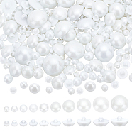 Elite 340Pcs 10 Style Plastic Shank Buttons Sets, 1-Hole, Mushroom Shape, Seashell Color, 8x8.5mm, Hole: 2.2mm(BUTT-PH0001-22)