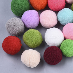 DIY Doll Craft Polyester High-elastic Pom Pom Ball, Round, Mixed Color, 27~29mm, about 30pcs/bag(AJEW-R093-02A-02)