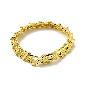 Men's Alloy Dragon Wrap Chain Bracelet, Golden, 9 inch(22.9cm)