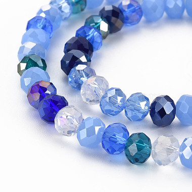 Chapelets de perles en verre galvanoplastique(X-EGLA-S194-18A)-3