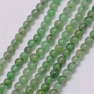 2mm Round Green Aventurine Beads