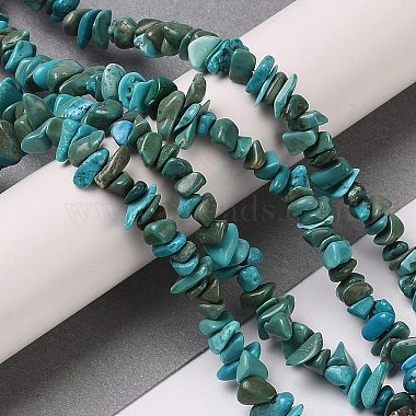 Natural Turquoise Chip Beads Strands(G-D093-A01)-2