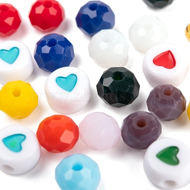Kit de fabrication de bijoux en perles de verre colorées bricolage(DIY-FS0002-14)-4