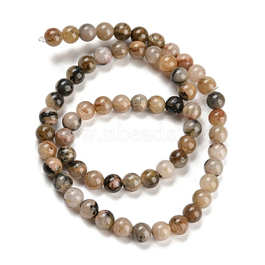 Natural Rhodonite Beads Strands(G-G828-02-6mm)-5
