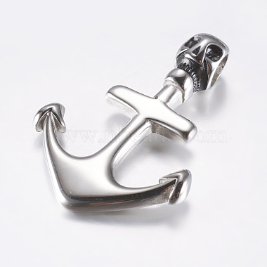 Antique Silver Anchor & Helm Stainless Steel Clasps