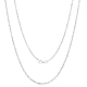 Rhodium Plated 925 Sterling Silver Thin Dainty Link Chain Necklace for Women Men(JN1096B-05)-1