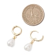 Shell Pearl Leverback Earrings(EJEW-JE06905)-4