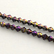Chapelets de perles en verre galvanoplastique(X-EGLA-R094-4mm-10)-1