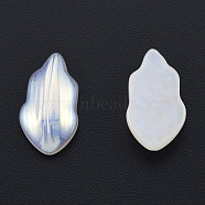 ABS Plastic Imitation Pearl Cabochons, Leaf, Creamy White, 17x9x4mm(KY-N015-32)