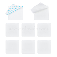 PU Plastic Rug Grippers, Adhesive Non-Slip Carpet Fixing Floor Stickers, Square, White, 10.5x10.5x1mm, 8pcs/set(AJEW-WH0329-37)