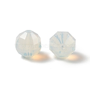 K9 Glass, Imitation Austrian Crystal Beads, Faceted, Roundell, White, 10x10x10mm, Hole: 1.2mm(GLAA-R001-01-02)