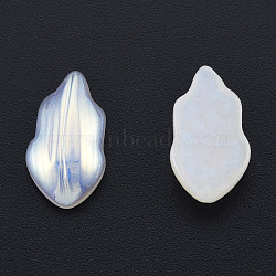 ABS Plastic Imitation Pearl Cabochons, Leaf, Creamy White, 17x9x4mm(KY-N015-32)