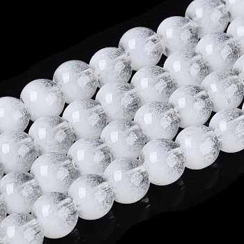 Acrylic Imitation Cat Eye Beads Strands, Round, Ghost White, 5.5~6mm, Hole: 0.9~1mm, about 146~149pcs/strand, 30.31~31.5 inch(77~80cm)