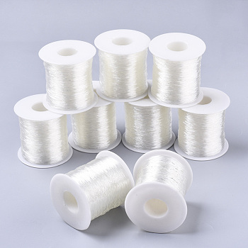 Round Elastic Crystal Thread, Stretchy Bracelet String, Clear, 0.8mm, about 131.23 yards(120m)/roll