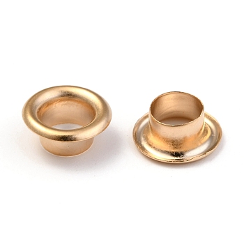 European Style 201 Stainless Steel Eyelet Core, Grommet for Large Hole Beads, Flat Round, Golden, 9x4mm, Hole: 5mm