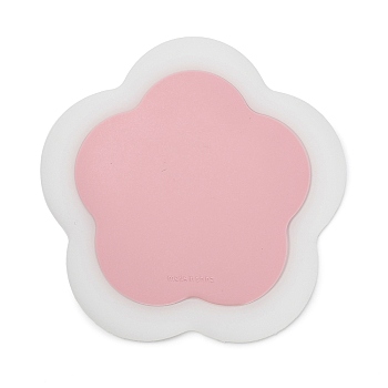 Flower-Shaped Silicone Heat Insulation Coasters, Restaurant Western Placemat, Pink, 165x165x4.5mm