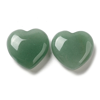 Natural Green Aventurine Healing Stones, Heart Love Stones, Pocket Palm Stones for Reiki Ealancing, 30x30x11.5~12.5mm