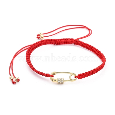 Couple Adjustable Nylon Thread Braided Bead Bracelets(BJEW-JB05448)-5
