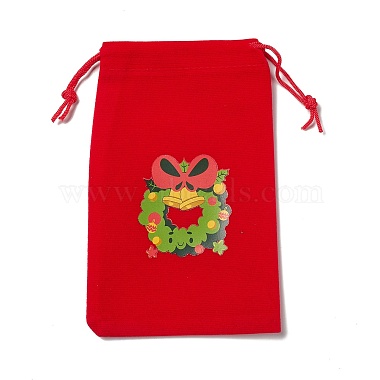 Christmas Theme Rectangle Velvet Bags(TP-E005-01A)-2
