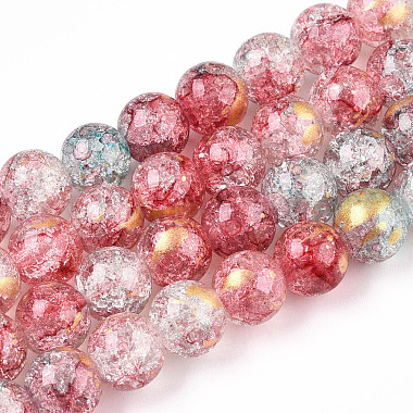 Crimson Round Glass Beads