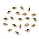 Real 18K Gold Plated Brass Micro Pave Cubic Zirconia Links Connectors(ZIRC-L100-012G)-1