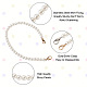 8Pcs 8 Style White Acrylic Round Beads Bag Handles(FIND-TA0001-70)-3