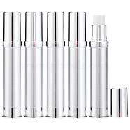 Plastic Empty Refillable Airless Pump Bottle, Travel Spray Bottles, Column, Silver, 2.15x11.5cm, Capacity: 15ml(0.51fl. oz)(AJEW-WH0258-867)