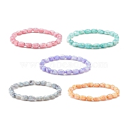 Bling Imitation Gemstone Glass Teardrop Beads Stretch Bracelet for Women, Mixed Color, Inner Diameter: 2-1/8 inch(5.3cm)(BJEW-JB07421)