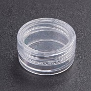 Transparent Plastic Empty Portable Facial Cream Jar, Refillable Cosmetic Containers, with Screw Lid, Clear, 2.95x1.45cm, Capacity: 3g(MRMJ-WH0060-20A)