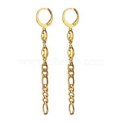 304 Stainless Steel Chain Dangle Leverback Earrings, Long Chain Tassel Drop Earrings for Women, Golden, 65.5mm, Pin: 1x0.7mm(EJEW-JE04731)