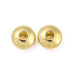Alloy Beads, Long-Lasting Plated, Lead Free & Cadmium Free & Nickel Free, Flat Round, Golden, 6x3mm, Hole: 1.5mm(PALLOY-K020-11G)