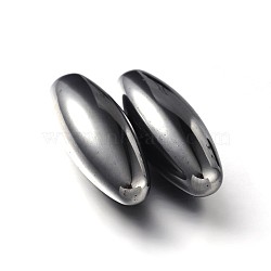 Magnetic Synthetic Hematite Oval Beads, No Hole/Undrilled, Magnetic Synthetic Hematite, 44x15.5mm(X-G-P079-07C)