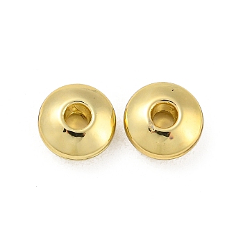 Alloy Beads, Long-Lasting Plated, Lead Free & Cadmium Free & Nickel Free, Flat Round, Golden, 6x3mm, Hole: 1.5mm