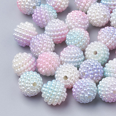 10mm Pink Round Acrylic Beads